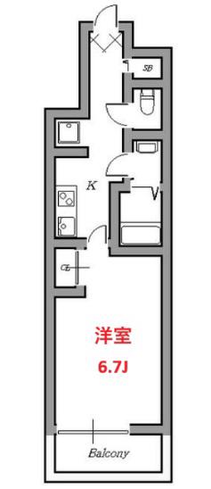 上池台ゼルコバマンション(1K/1階)の間取り写真