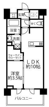 クリオラベルヴィ横濱サウス(1LDK/8階)の間取り写真