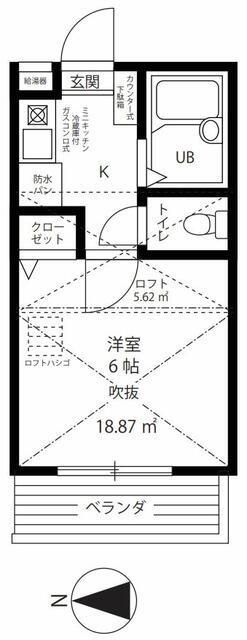 ドリームハイツ(1K/1階)の間取り写真