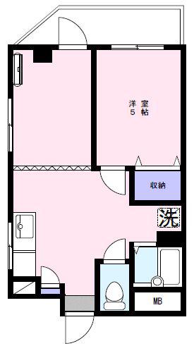 B・H根岸(1LDK/4階)の間取り写真