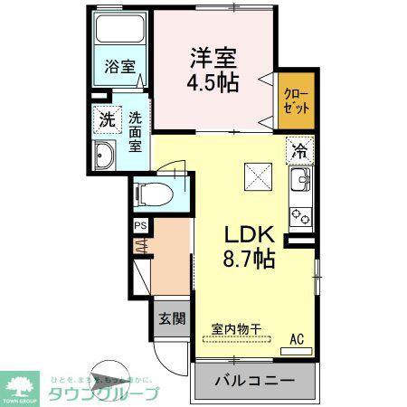ブランシュ品川(1LDK/1階)の間取り写真