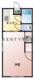 柳田マンション(1K/3階)の間取り写真