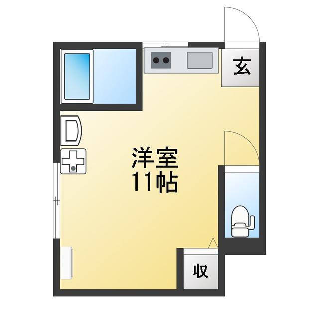 ラモーナ ハイツ(ワンルーム/1階)の間取り写真