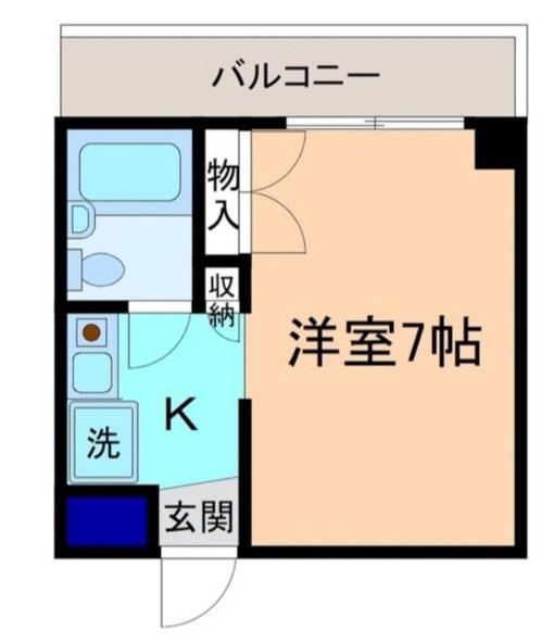 OMレジデンス金沢十三間町(1K/1階)の間取り写真