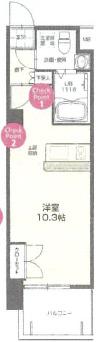 NO72 HARBOR イースト TOWER(ワンルーム/17階)の間取り写真