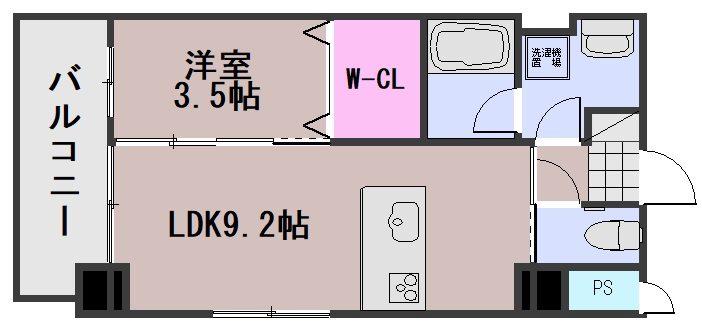 スカイガーデン春日町(1LDK/6階)の間取り写真