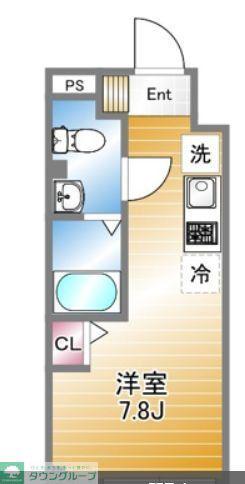 ウィンレックス上石神井(1K/4階)の間取り写真
