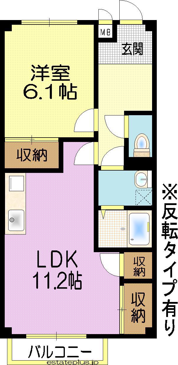 パルティーベヒルズ(1LDK/2階)の間取り写真