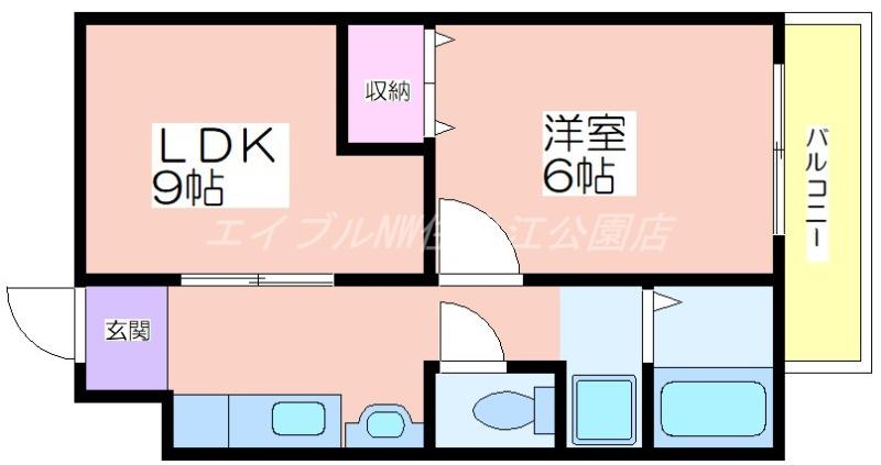 フォルムK(1LDK/2階)の間取り写真