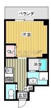 みおつくし小路 (1K/4階)の間取り写真