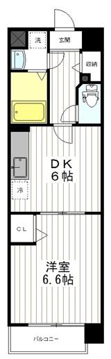 ALTIPLANO(1DK/3階)の間取り写真