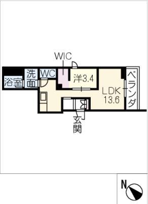 ツヴェルフ(1LDK/2階)の間取り写真