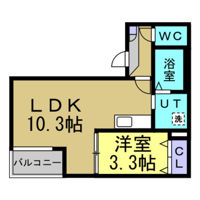 JACK SAKAE I(1LDK/2階)の間取り写真