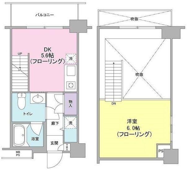 TERRA湘南台(1DK/9階)の間取り写真
