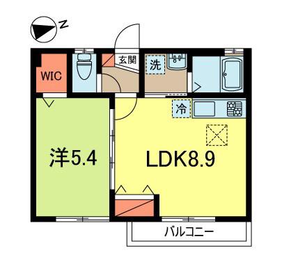THE JOY(1LDK/1階)の間取り写真