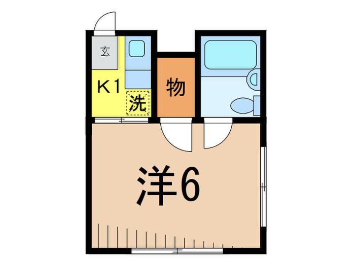 ハイム広井(1K/1階)の間取り写真