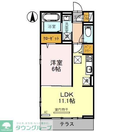 ACE HEIM(1LDK/1階)の間取り写真