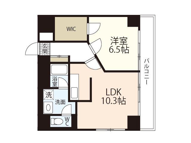 メゾン大須賀(1LDK/4階)の間取り写真