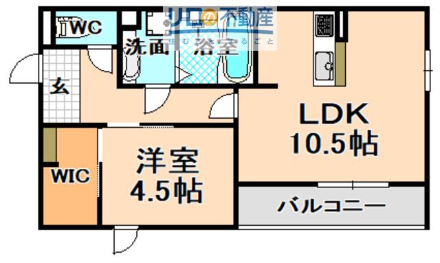 LE LIEN ELEVER(1LDK/3階)の間取り写真