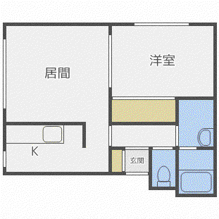 サンシティ20(1LDK/2階)の間取り写真