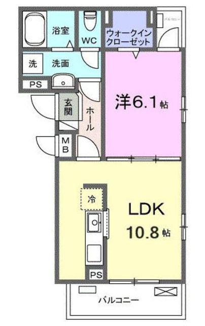 ルミエール(1LDK/3階)の間取り写真