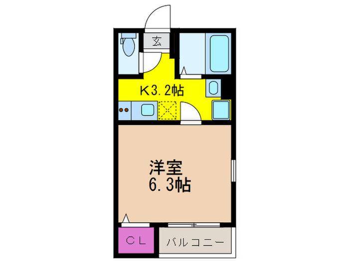光が丘テラス(1K/1階)の間取り写真