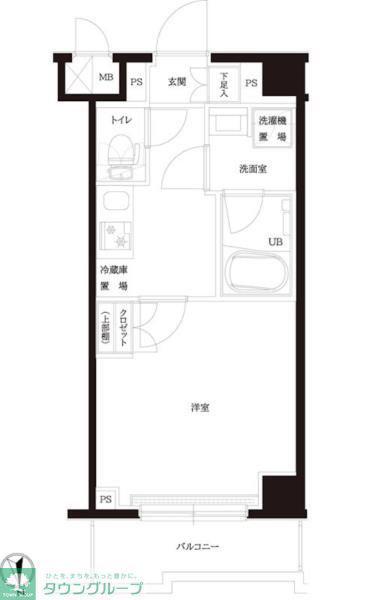 ルーブル上板橋(1K/1階)の間取り写真