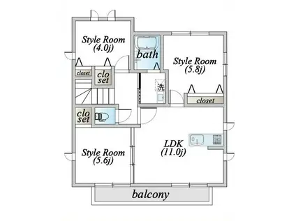 ザ・ブリス(3LDK/2階)の間取り写真