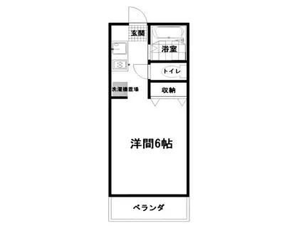 オナヤハイツ(1K/1階)の間取り写真