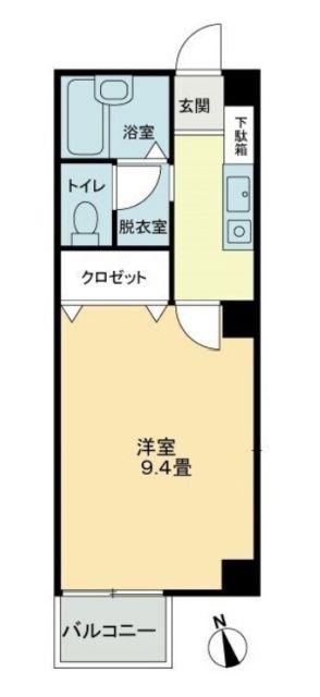 フォブールHINATA(1K/1階)の間取り写真
