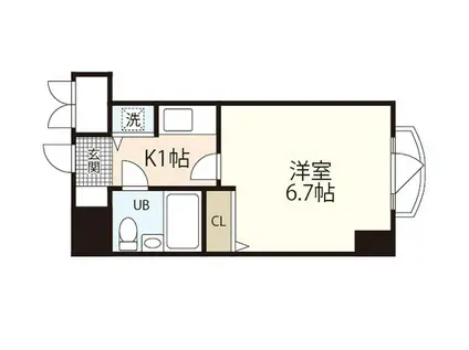 ダイアパレス横川公園(1K/5階)の間取り写真