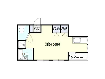 第3濱田ビル(1K/4階)の間取り写真