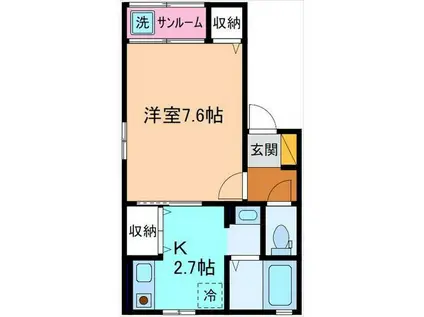 シルバニア(1K/2階)の間取り写真
