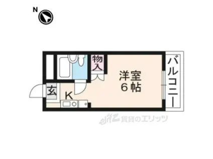 ハイツ玉川Ⅳ(ワンルーム/6階)の間取り写真