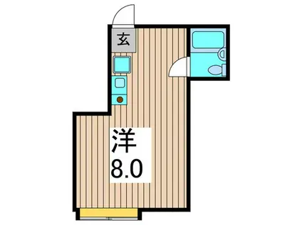メゾンササキ(ワンルーム/2階)の間取り写真