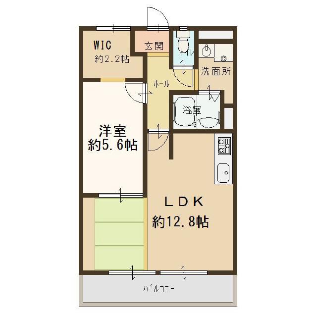 パンセハイツ近江(1LDK/3階)の間取り写真