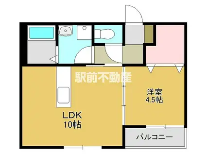 MS COURT NT(1LDK/3階)の間取り写真