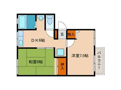 コーポ住友(2DK/2階)の間取り写真