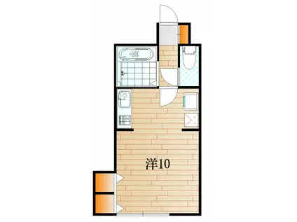 ウェルス光ヶ丘II(ワンルーム/1階)の間取り写真