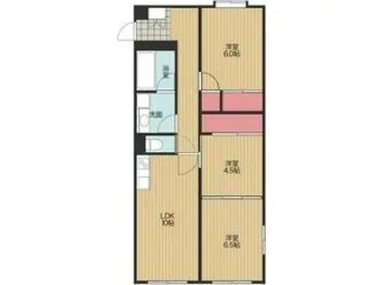 プレシアス赤城(3LDK/3階)の間取り写真