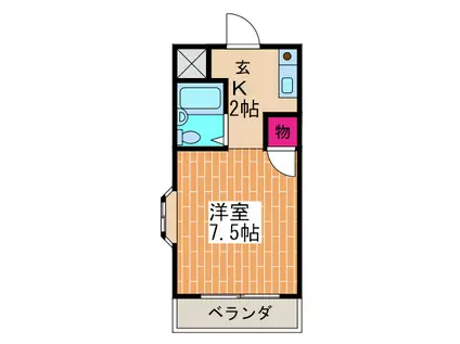 グリーンハイツ辻野(1K/3階)の間取り写真