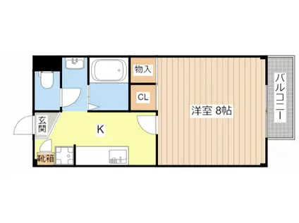 DELTA STUDIO(1K/2階)の間取り写真