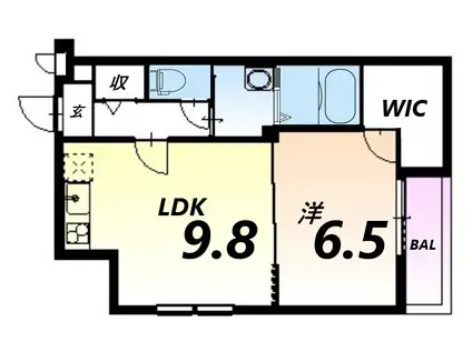 フジパレス塚口I・II番館(1LDK/2階)の間取り写真