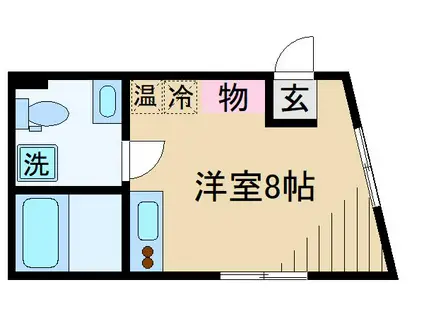 ザ・レジデンス武蔵小杉(ワンルーム/1階)の間取り写真