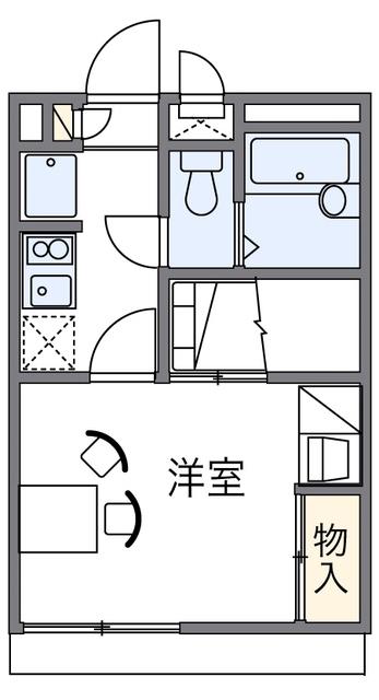 レオパレスプランドールII(1K/1階)の間取り写真
