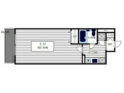 アドリーム横浜初音(1K/8階)の間取り写真