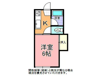 ル・ジャルダンA棟(1K/1階)の間取り写真