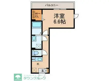 津田沼6丁目共同(1K/1階)の間取り写真