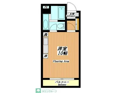 ル・ペルシュ(ワンルーム/2階)の間取り写真