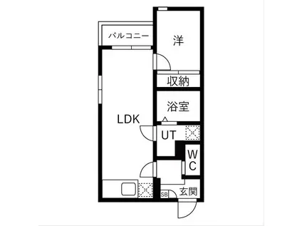 REVIVE豊田本町(1LDK/2階)の間取り写真